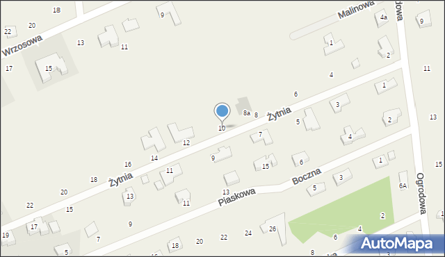 Chwalęcice, Żytnia, 10, mapa Chwalęcice