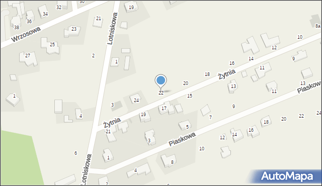 Chwalęcice, Żytnia, 22, mapa Chwalęcice