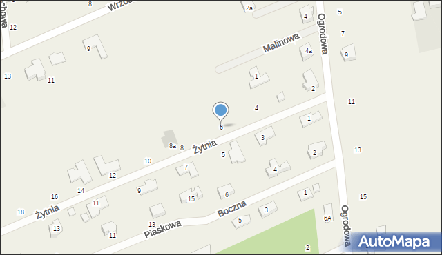 Chwalęcice, Żytnia, 6, mapa Chwalęcice