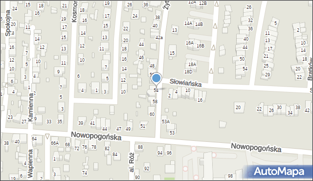 Czeladź, Żytnia, 54, mapa Czeladź