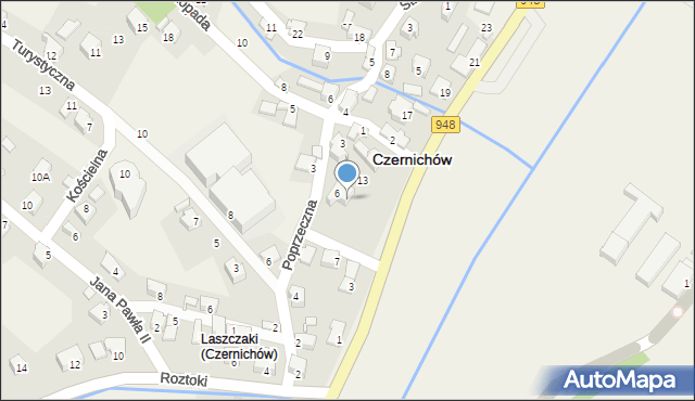 Czernichów, Żywiecka, 11, mapa Czernichów