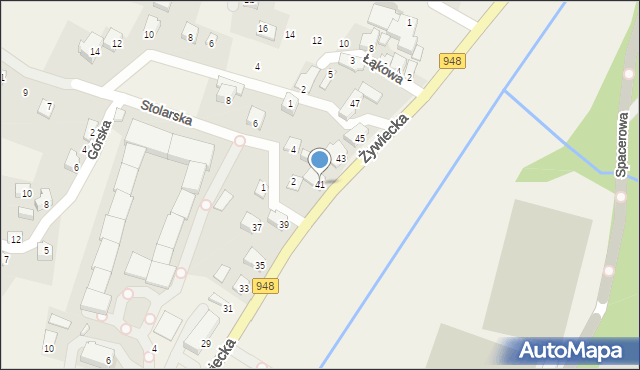 Czernichów, Żywiecka, 41, mapa Czernichów