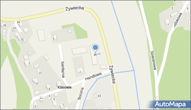 Czernichów, Żywiecka, 85, mapa Czernichów