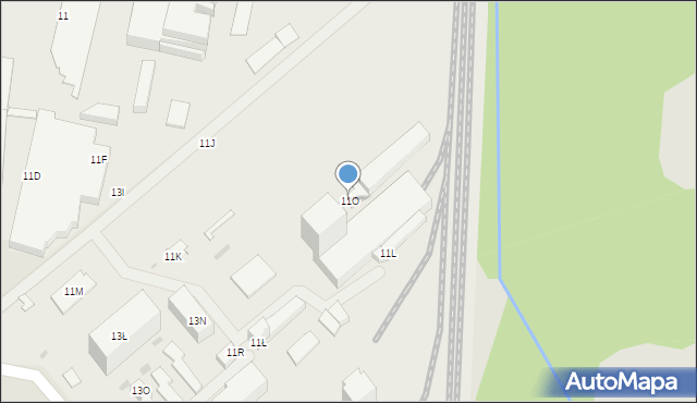 Częstochowa, Żyzna, 11O, mapa Częstochowy