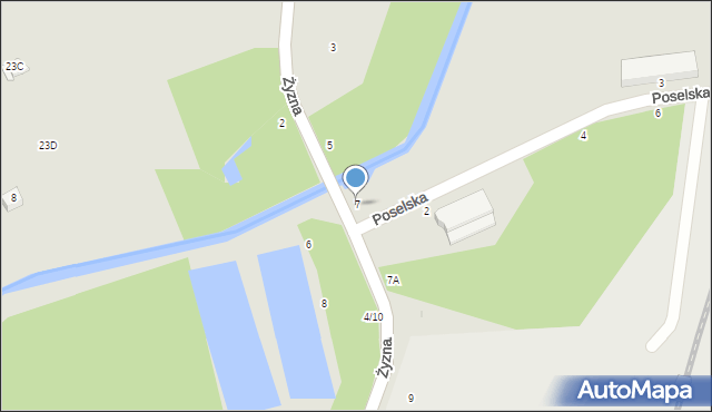Częstochowa, Żyzna, 7, mapa Częstochowy