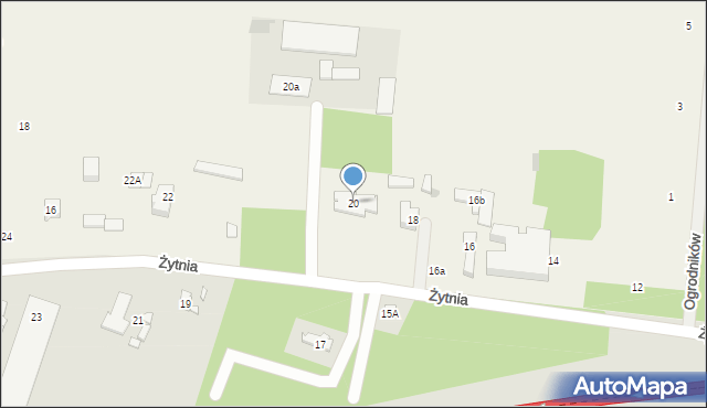 Duchnice, Żytnia, 20, mapa Duchnice