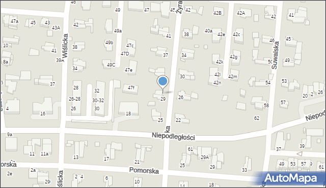 Elbląg, Żyrardowska, 31, mapa Elbląga