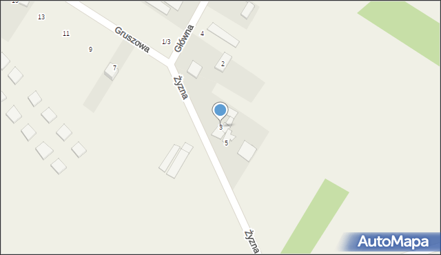 Florków, Żyzna, 3, mapa Florków