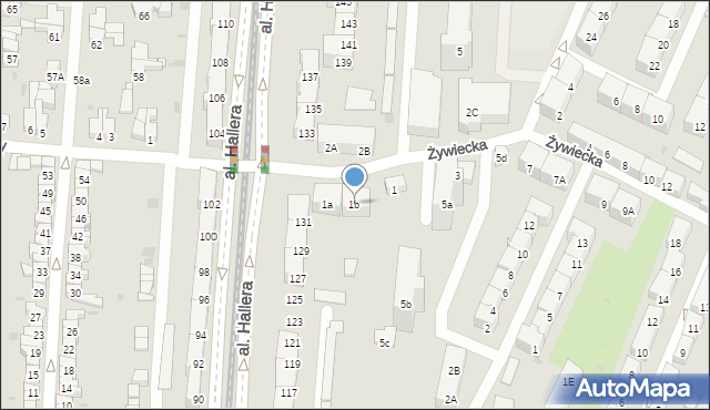 Gdańsk, Żywiecka, 1b, mapa Gdańska