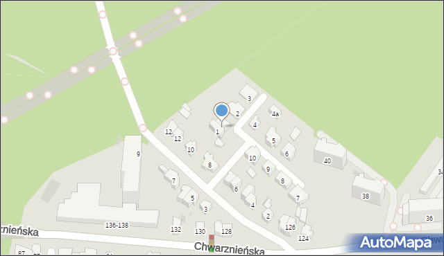 Gdynia, Żywiczna, 1a, mapa Gdyni