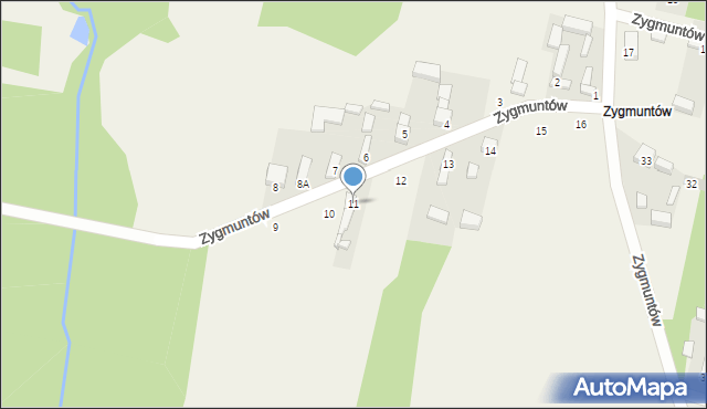 Gertrudów, Zygmuntów, 11, mapa Gertrudów