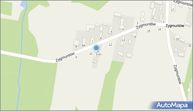 Gertrudów, Zygmuntów, 11a, mapa Gertrudów