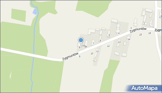 Gertrudów, Zygmuntów, 9a, mapa Gertrudów