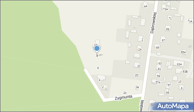 Glina, Zygmunta, 8, mapa Glina