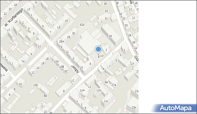 Gliwice, Zygmunta I Starego, 4, mapa Gliwic