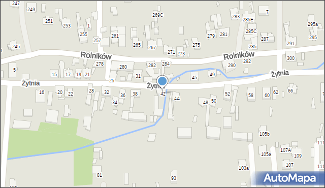 Gliwice, Żytnia, 42, mapa Gliwic