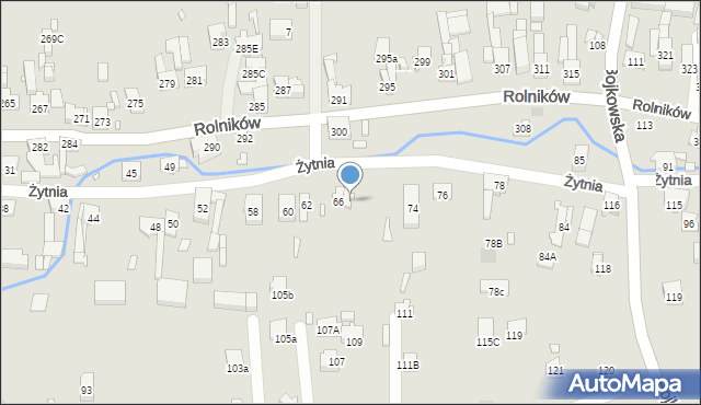 Gliwice, Żytnia, 68, mapa Gliwic