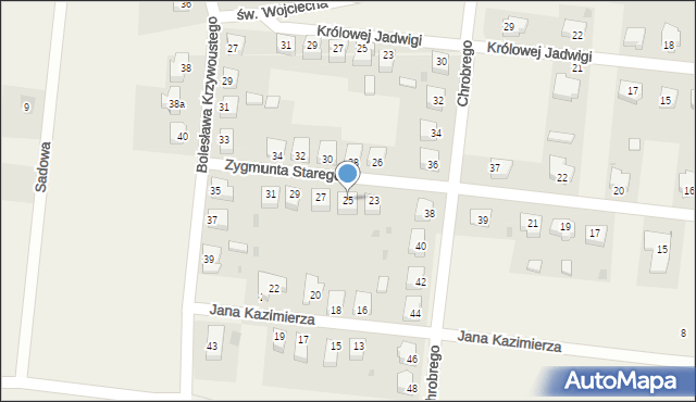 Gorzkowice, Zygmunta I Starego, 25, mapa Gorzkowice