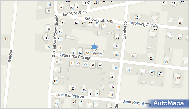 Gorzkowice, Zygmunta I Starego, 28, mapa Gorzkowice