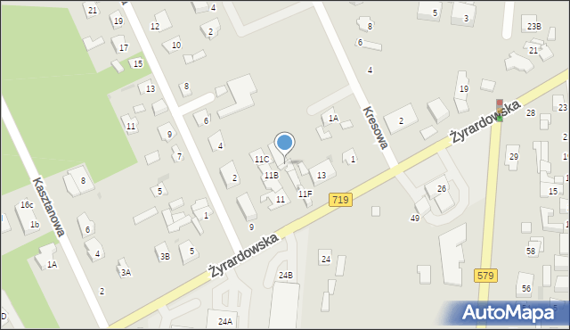 Grodzisk Mazowiecki, Żyrardowska, 11E, mapa Grodzisk Mazowiecki