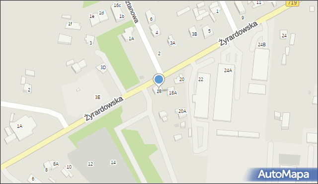 Grodzisk Mazowiecki, Żyrardowska, 18, mapa Grodzisk Mazowiecki