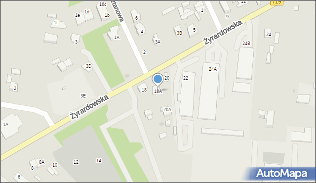 Grodzisk Mazowiecki, Żyrardowska, 18A, mapa Grodzisk Mazowiecki