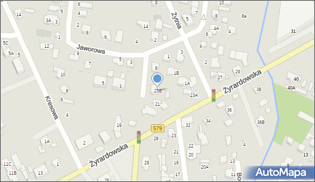Grodzisk Mazowiecki, Żyrardowska, 23B, mapa Grodzisk Mazowiecki