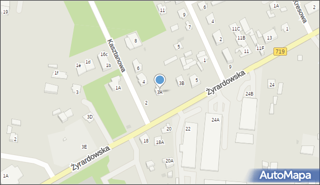 Grodzisk Mazowiecki, Żyrardowska, 3A, mapa Grodzisk Mazowiecki