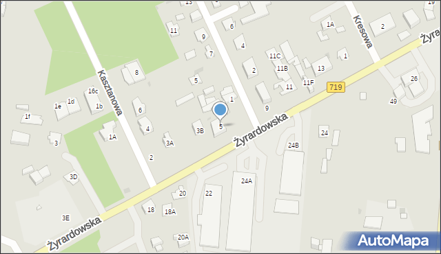 Grodzisk Mazowiecki, Żyrardowska, 5, mapa Grodzisk Mazowiecki