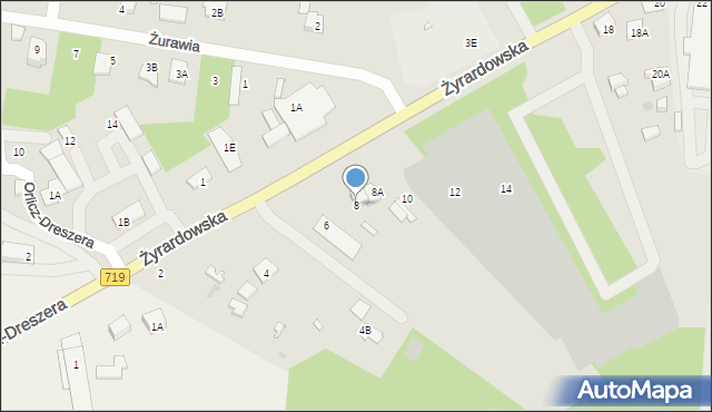 Grodzisk Mazowiecki, Żyrardowska, 8, mapa Grodzisk Mazowiecki