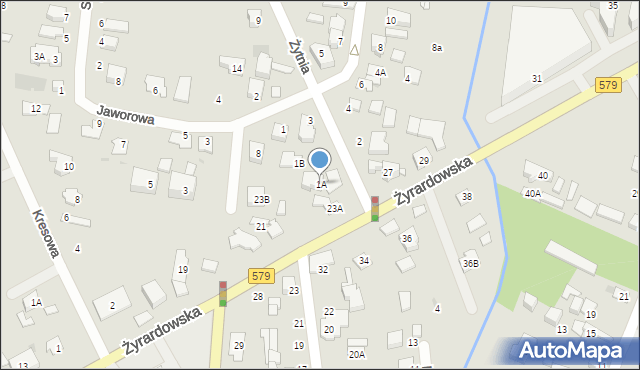 Grodzisk Mazowiecki, Żytnia, 1A, mapa Grodzisk Mazowiecki