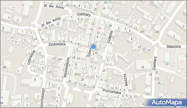 Grodzisk Wielkopolski, Żydowska, 1, mapa Grodzisk Wielkopolski