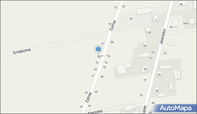 Janczewice, Żytnia, 53, mapa Janczewice