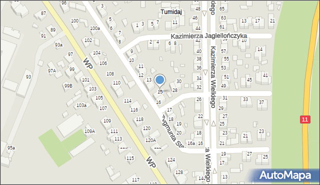 Jarocin, Zygmunta I Starego, 15, mapa Jarocin