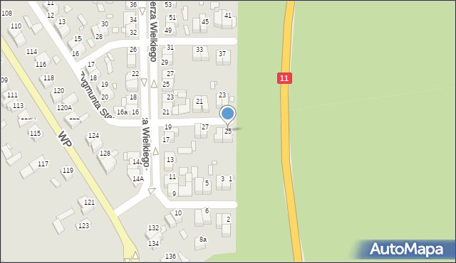 Jarocin, Zygmunta I Starego, 25, mapa Jarocin