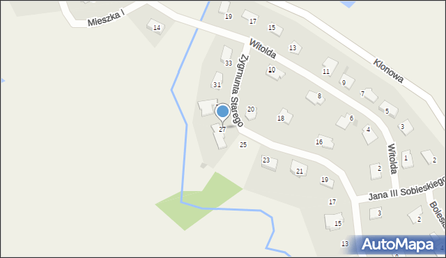 Jonkowo, Zygmunta I Starego, 27, mapa Jonkowo