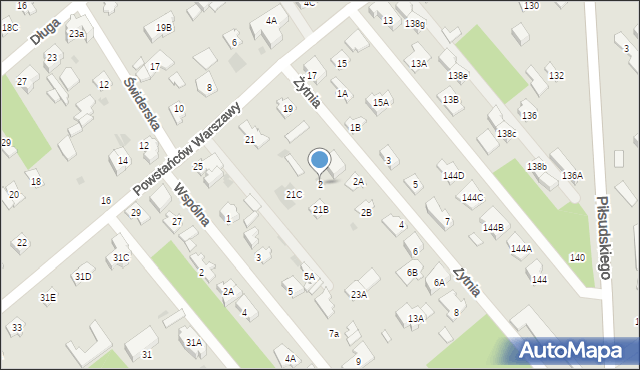 Józefów, Żytnia, 2, mapa Józefów