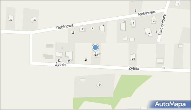 Kadzidło, Żytnia, 24a, mapa Kadzidło