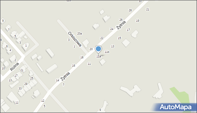 Kalisz, Żytnia, 11a, mapa Kalisza