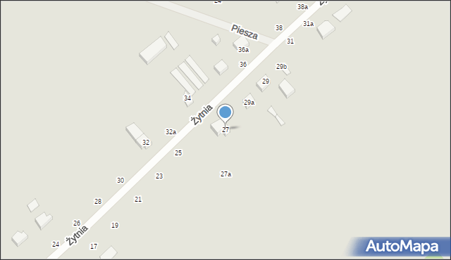 Kalisz, Żytnia, 27, mapa Kalisza