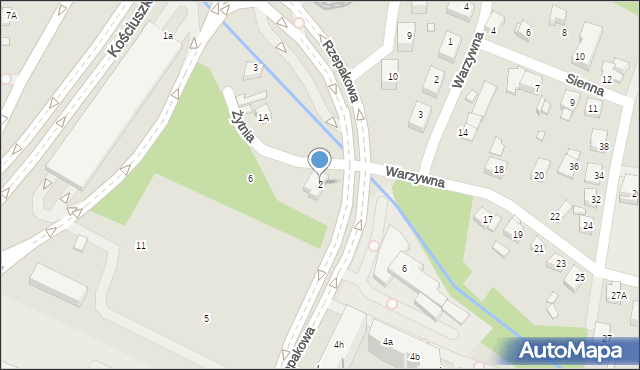 Katowice, Żytnia, 2, mapa Katowic