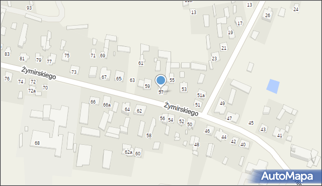 Klembów, Żymirskiego Franciszka, gen., 57, mapa Klembów