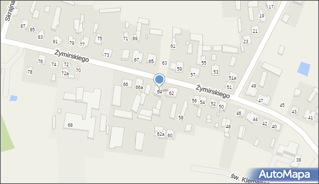 Klembów, Żymirskiego Franciszka, gen., 64, mapa Klembów