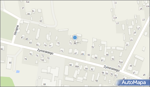 Klembów, Żymirskiego Franciszka, gen., 69, mapa Klembów