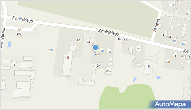 Klembów, Żymirskiego Franciszka, gen., 92, mapa Klembów