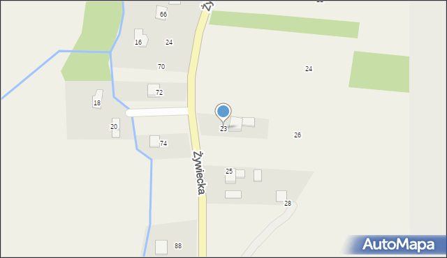 Kobiernice, Żywiecka, 23, mapa Kobiernice