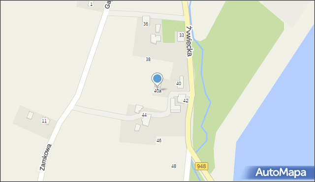 Kobiernice, Żywiecka, 40a, mapa Kobiernice