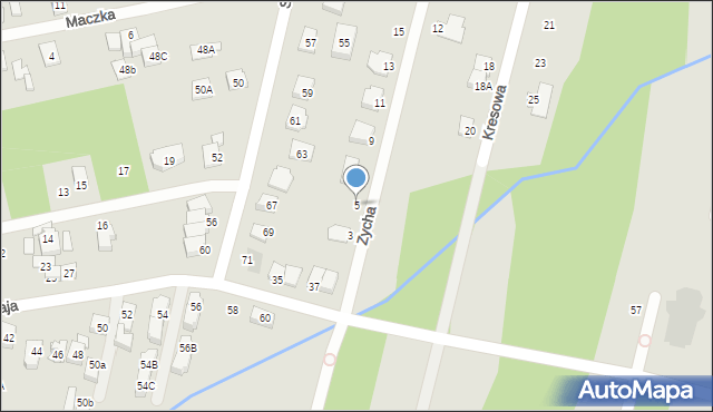 Kobyłka, Zycha Sylwestra, ks., 5, mapa Kobyłka