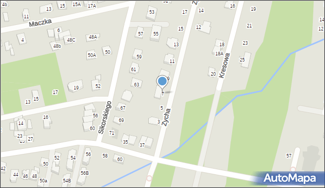 Kobyłka, Zycha Sylwestra, ks., 7, mapa Kobyłka