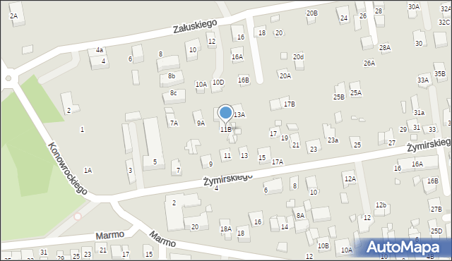 Kobyłka, Żymirskiego Franciszka, gen., 11B, mapa Kobyłka